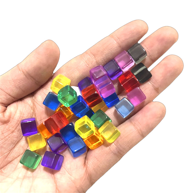 Board Game Economy - 100 adet/takım 8mm temizle küp zar