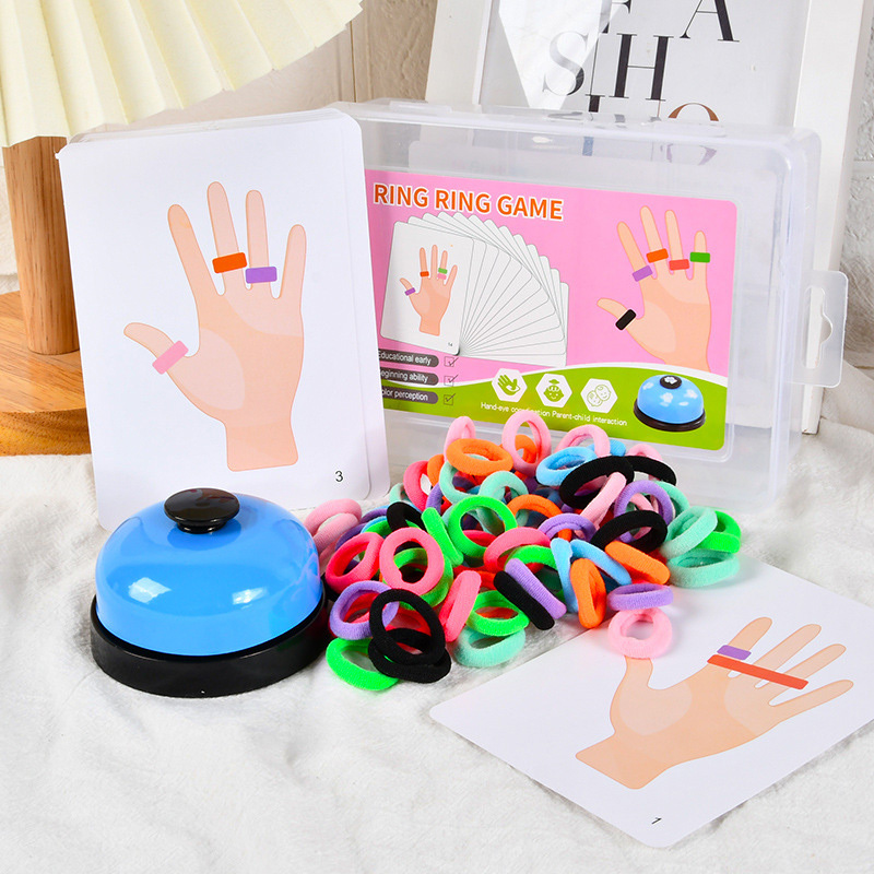 Board Game For Kids - Çocuklar Parmak Yüzük Kurulu Oyunu Renk