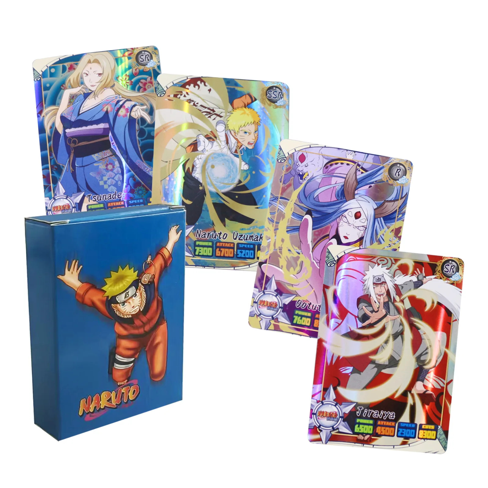 Board Game Naruto - 50 adet Naruto İngilizce Kartları Gösterişli