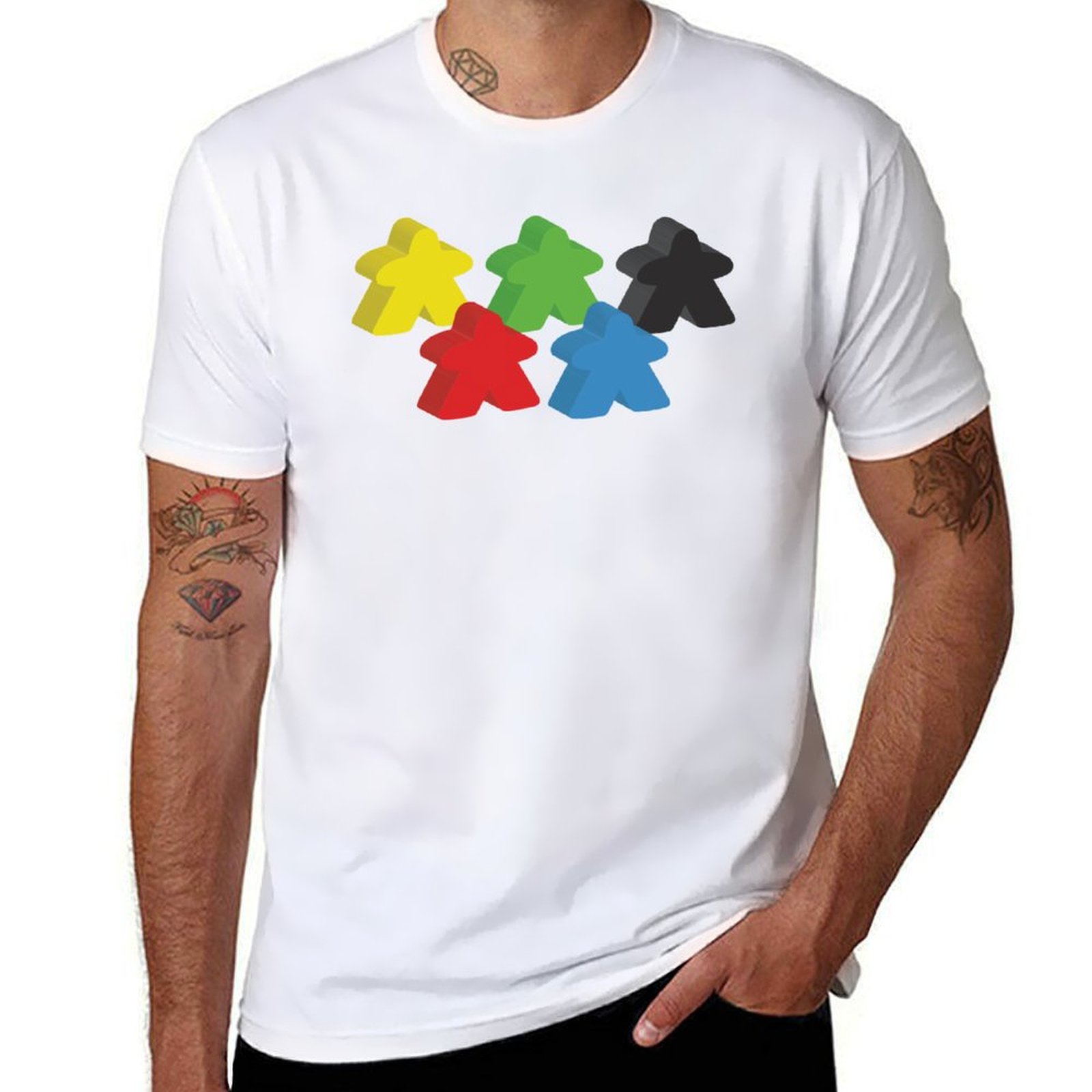 Meeple Token Set - 5'li meeples seti (Masa oyunu jetonları)