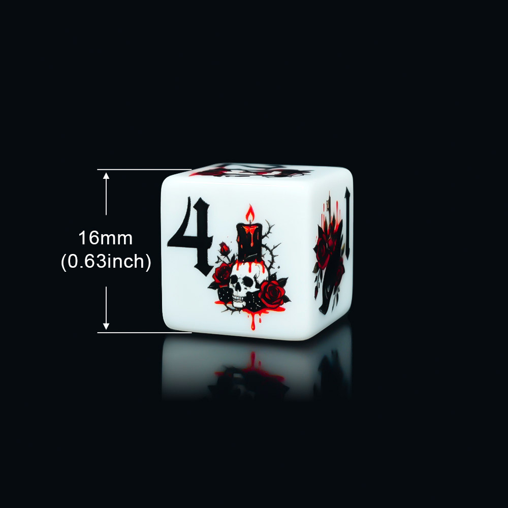 12 Adet Gotik Gül 16MM Baskılı - Board Game Dnd incelemesi ve fiyatı