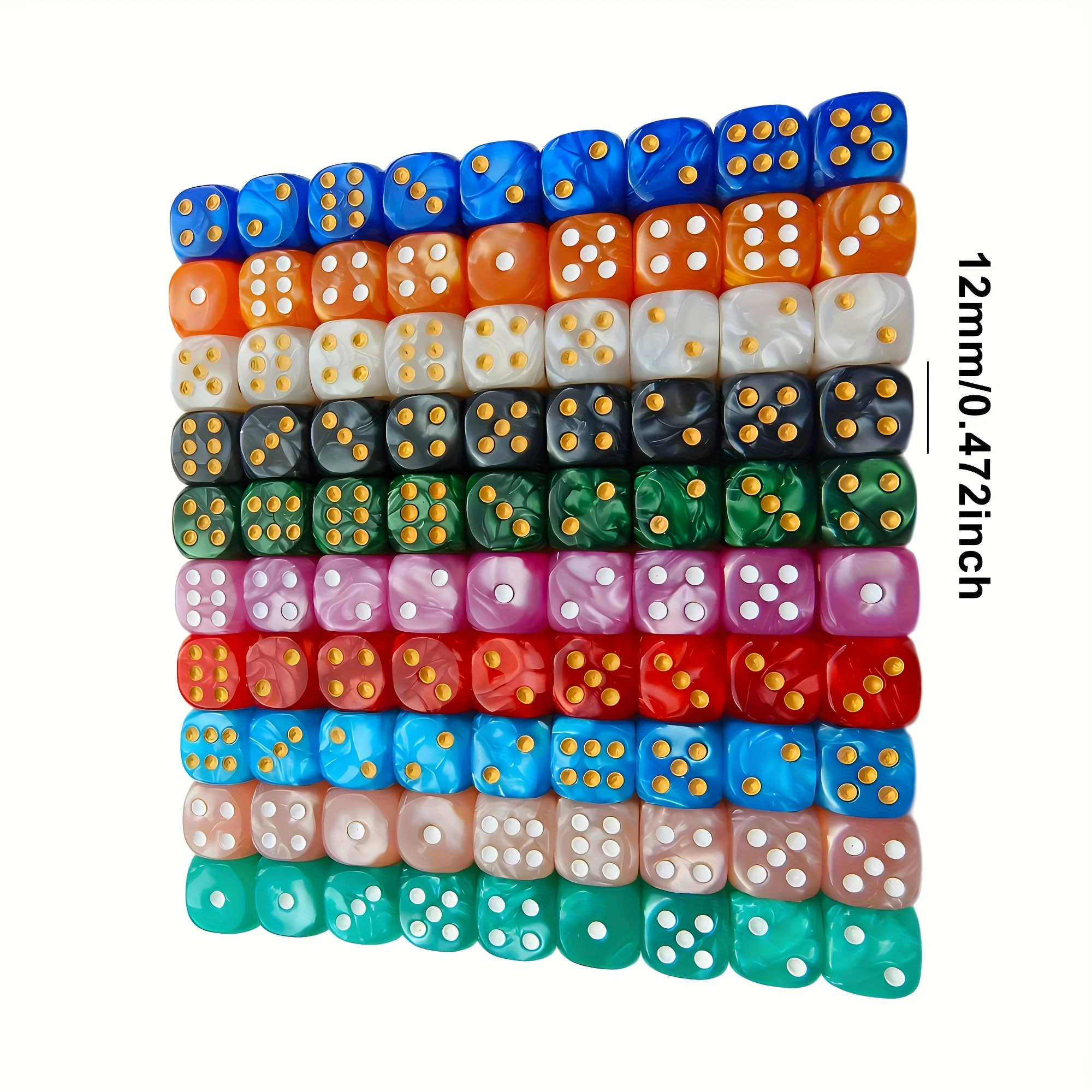 10 Adet 12mm İnci Desenli D6 Z - Board Game Dnd incelemesi ve fiyatı