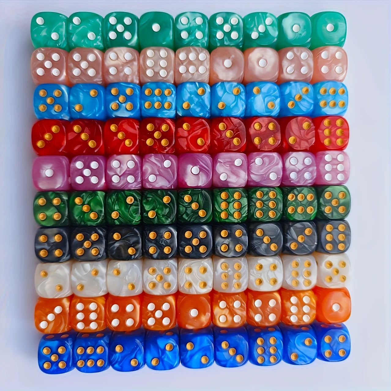 10 Adet 12mm İnci Desenli D6 Z - Board Game Dnd incelemesi ve fiyatı